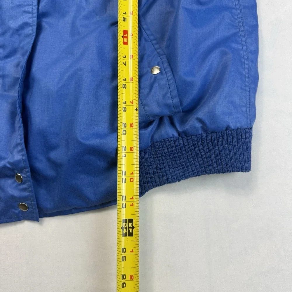 Vintage Bay Club By Catalina Bomber Jacket Womens 14 Blue USA Made Full Zip